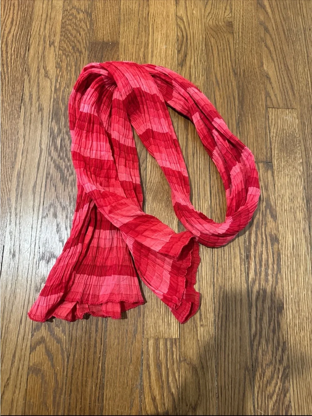 Stylish Red Striped Women’s Scarf
